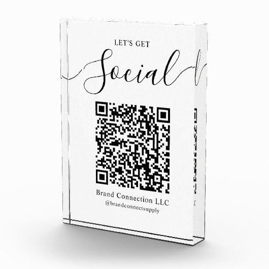 Laten we de sociale QR-code bedrijfsnaam krijgen Fotoblokken (Rechts)