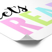 Laten we de speelkamer pastelkleurige regenboog le poster (Hoek)