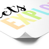 Laten we de speelkamer verkennen: pastel regenboog poster (Hoek)