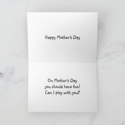 LATEN WE DE SPELING OVER DE MOM VAN DE MOEDERDAG A KAART (Binnen)