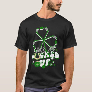 Laten we de St. Patrick Day Ice Hockey Stic gaan l T-shirt