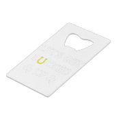 Laten we de St. Patrick's Day opknappen Creditkaart Flessenopener (Achterkant Gekanteld)