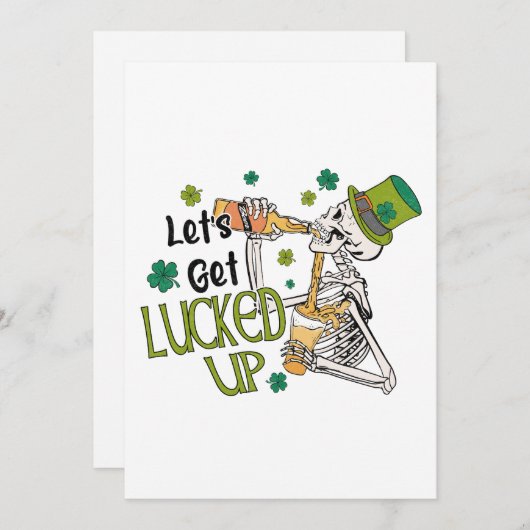 Laten we de St. Patrick's Day opknappen Feestdagenkaart (Voorkant / Achterkant)