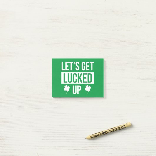 Laten we de St. Patrick's Day opknappen Post-it® Notes (Op bureau)