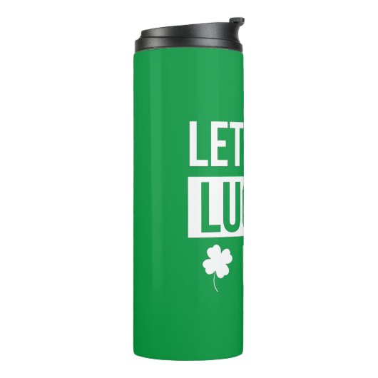 Laten we de St. Patrick's Day opknappen Thermosbeker (Gedraaid links)