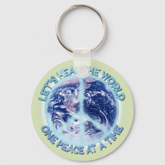 Laten we de Sticker van de Wereld genezen Sleutelhanger (Voorkant)