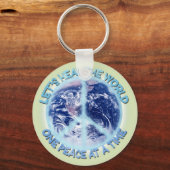 Laten we de Sticker van de Wereld genezen Sleutelhanger (Voorkant)