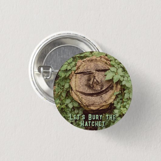 "Laten we de strijdbijl begraven" Ronde Button 3,2 Cm (Voorkant /achterkant)