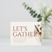 Laten we de Thanksgiving uitnodigen Briefkaart (Staand voorkant)