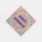 Laten we de Tie Dye Happy Birthday-servetten verzo Servet (Hoek)