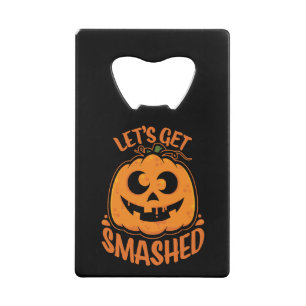 Laten we de tipsy Halloween Jack-O'-Lantern kapot  Creditkaart Flessenopener