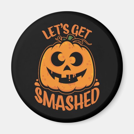Laten we de tipsy Halloween Jack-O'-Lantern kapot Magneet (Voorkant)