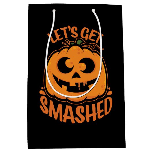 Laten we de tipsy Halloween Jack-O'-Lantern kapot Medium Cadeauzakje (Voorkant)