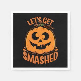 Laten we de tipsy Halloween Jack-O'-Lantern kapot  Servet