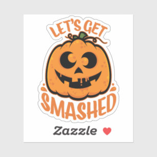 Laten we de tipsy Halloween Jack-O'-Lantern kapot Sticker