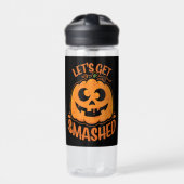 Laten we de tipsy Halloween Jack-O'-Lantern kapot Waterfles (Voorkant)