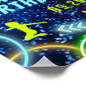 Laten we de Trampoline Neon Birthday Party Sign Poster (Hoek)