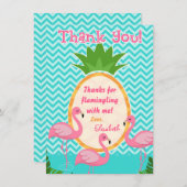 Laten we de Tropische Dag vieren Dank je kaart (Voorkant / Achterkant)