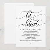 Laten we de trouwvlucht-feestuitnodiging vieren kaart (Voorkant / Achterkant)