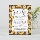 Laten we de uitnodiging van Bananas van Birthday b (Staand voorkant)