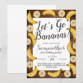 Laten we de uitnodiging van Bananas van Birthday b (Voorkant / Achterkant)