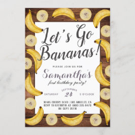 Laten we de uitnodiging van Bananas van Birthday b