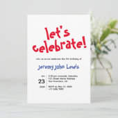 Laten we de uitnodiging van Birthday vieren (Staand voorkant)