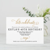 Laten we de uitnodiging van Birthday vieren (Staand voorkant)