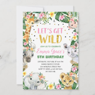 Laten we de uitnodiging van Birthday voor Wild Saf