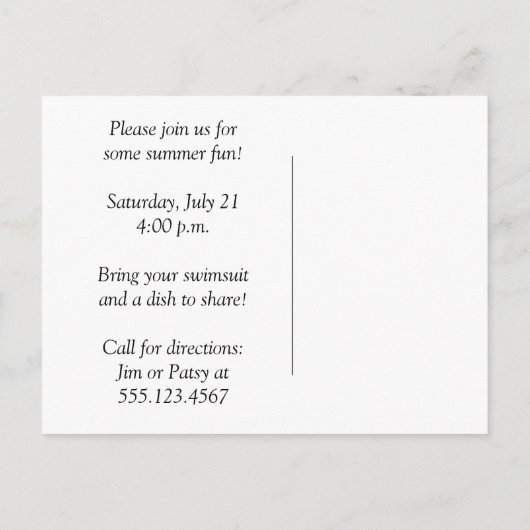 Laten we de uitnodiging van Boston Terrier Party v (Achterkant)