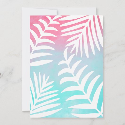 Laten we de uitnodiging van de Birthday-partij vie (Achterkant)