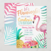 Laten we de uitnodiging van de Birthday-partij vie (Voorkant / Achterkant)