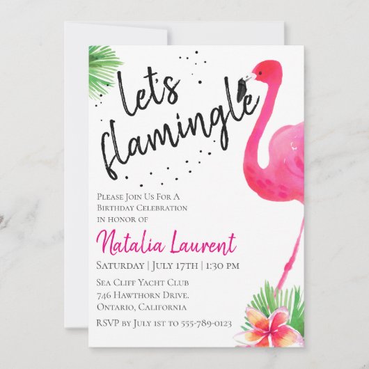 Laten we de uitnodiging van de Birthday-partij vie (Voorkant)