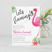 Laten we de uitnodiging van de Birthday-partij vie (Staand voorkant)