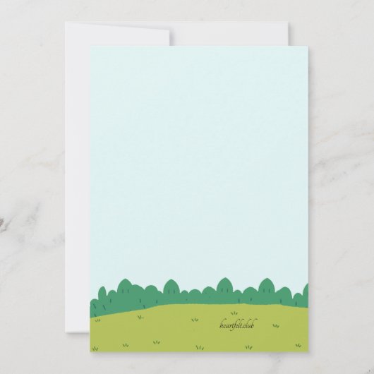 Laten we de uitnodiging van de Birthday Party afsp (Achterkant)