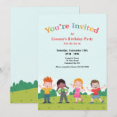 Laten we de uitnodiging van de Birthday Party afsp (Voorkant / Achterkant)