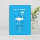 Laten we de uitnodiging van de Birthday Party - Bl (Staand voorkant)