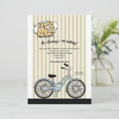 Laten we de uitnodiging van de Birthday Party van  (Staand voorkant)