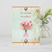 Laten we de uitnodiging van de Bridal van de Cake- (Staand voorkant)