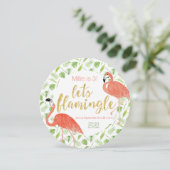 Laten we de uitnodiging van de Flamingle-partij - (Staand voorkant)