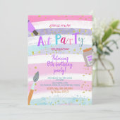 Laten we de uitnodiging van de Kunst van de Verjaa (Staand voorkant)