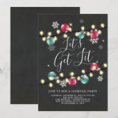 Laten we de uitnodiging van de Lit Holiday Party h (Voorkant / Achterkant)