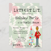 Laten we de uitnodiging van de Lit Holiday Party h (Voorkant / Achterkant)