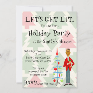 Laten we de uitnodiging van de Lit Holiday Party h