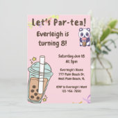 Laten we de uitnodiging van de Par-Tea Bubble van  (Staand voorkant)