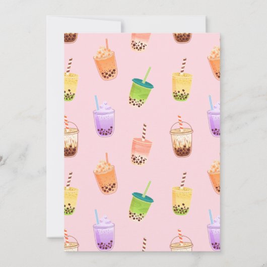 Laten we de uitnodiging van de Par-Tea Bubble van  (Achterkant)