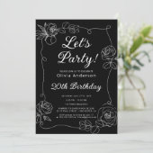 Laten we de uitnodiging van de Partij van de Zwart (Staand voorkant)