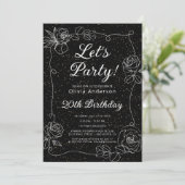 Laten we de uitnodiging van de Partij van de Zwart (Staand voorkant)