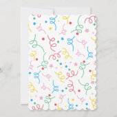 Laten we de uitnodiging van de Rainbow Confetti Bi (Achterkant)