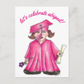 Laten we de uitnodiging van de Roze Graduation Par (Voorkant)